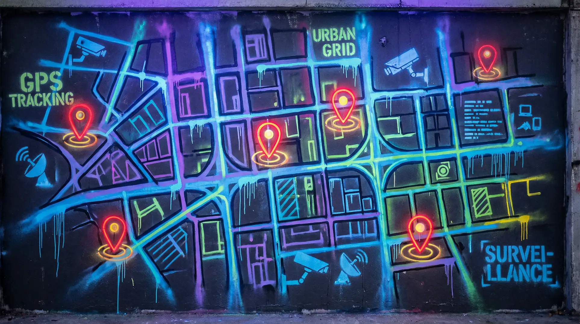 妈妈的朋友1-5线观 狗仔追踪地图 - 城市涂鸦风格